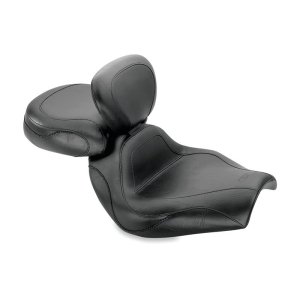 Honda VTX1800C Two-Piece Seat with Driver Backrest - Mustang Motorcycle - Sport Touring - Black - `02-`08